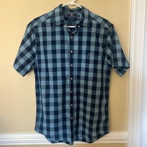 Blue Plaid Vinyard Vine Polo Button Up